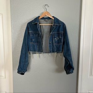 Cropped Denim Jacket Size M